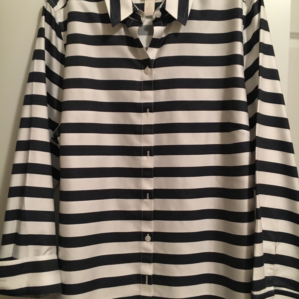 New Markdown on a Never-Worn Stripped Blouse - Picture 3 of 4